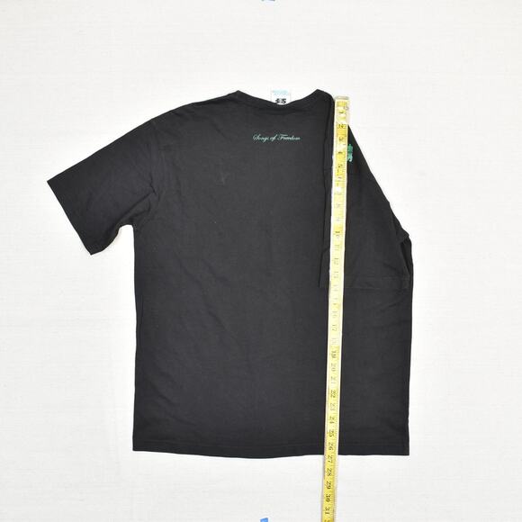 Songs of Freedom Men's T Shirt Crew Neck Short Sleeve Cotton Black Size L - Picture 6 of 8